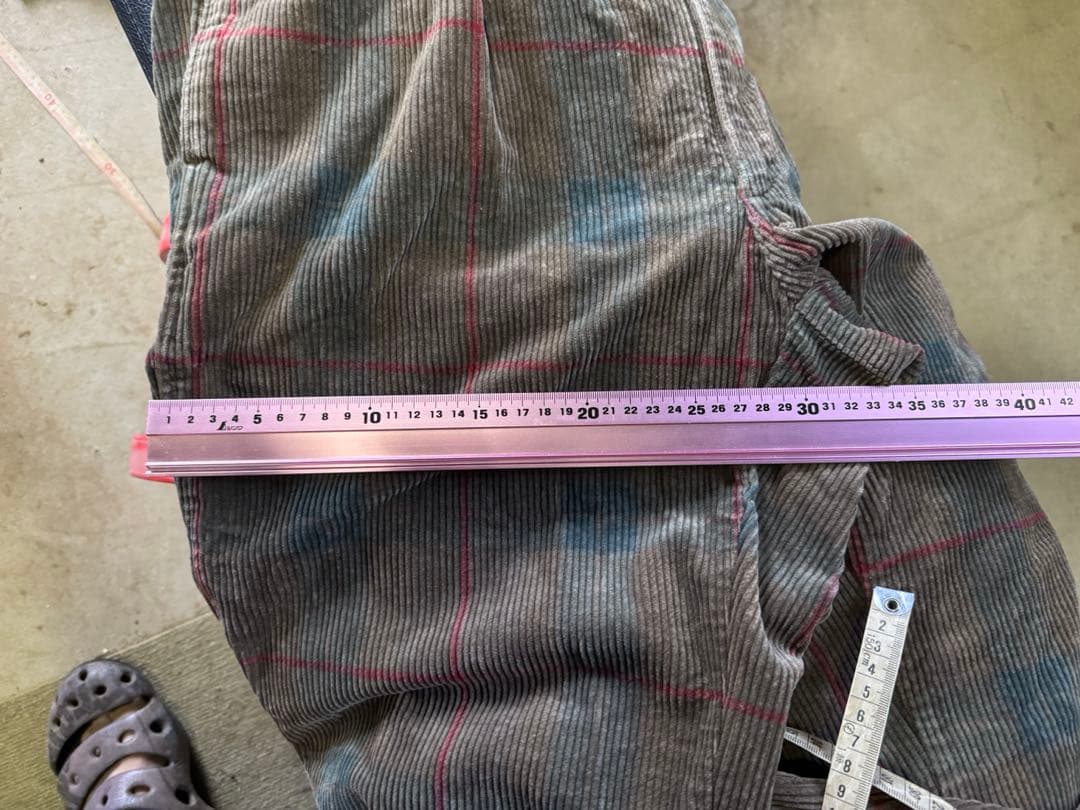 90s polo by ralph laurenチェック柄コーデュロイスラックス