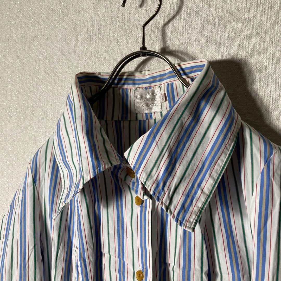 ヴィンテージ ヴィヴィアンウエストウッド ボリューム袖シャツ ストライプ オーブ