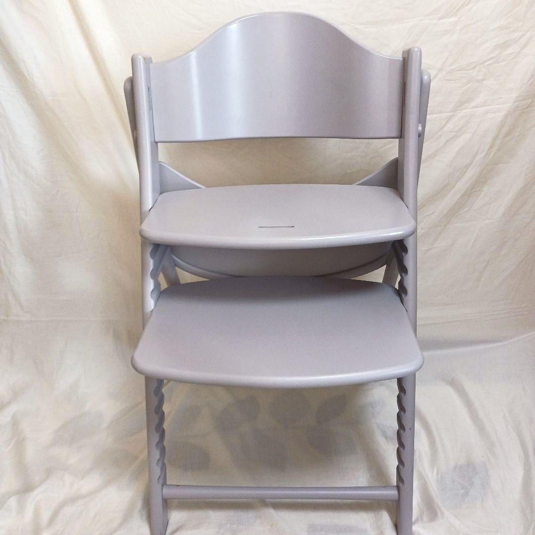 ★【希少】大和屋 アッフルチェア ソフトラベンダー ハイチェア 【組み立て不要】