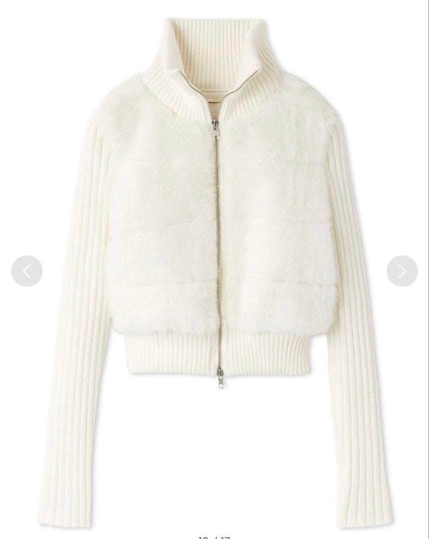 snidel ファーニットブルゾン【カンヘウォン着用】WHT 完売品