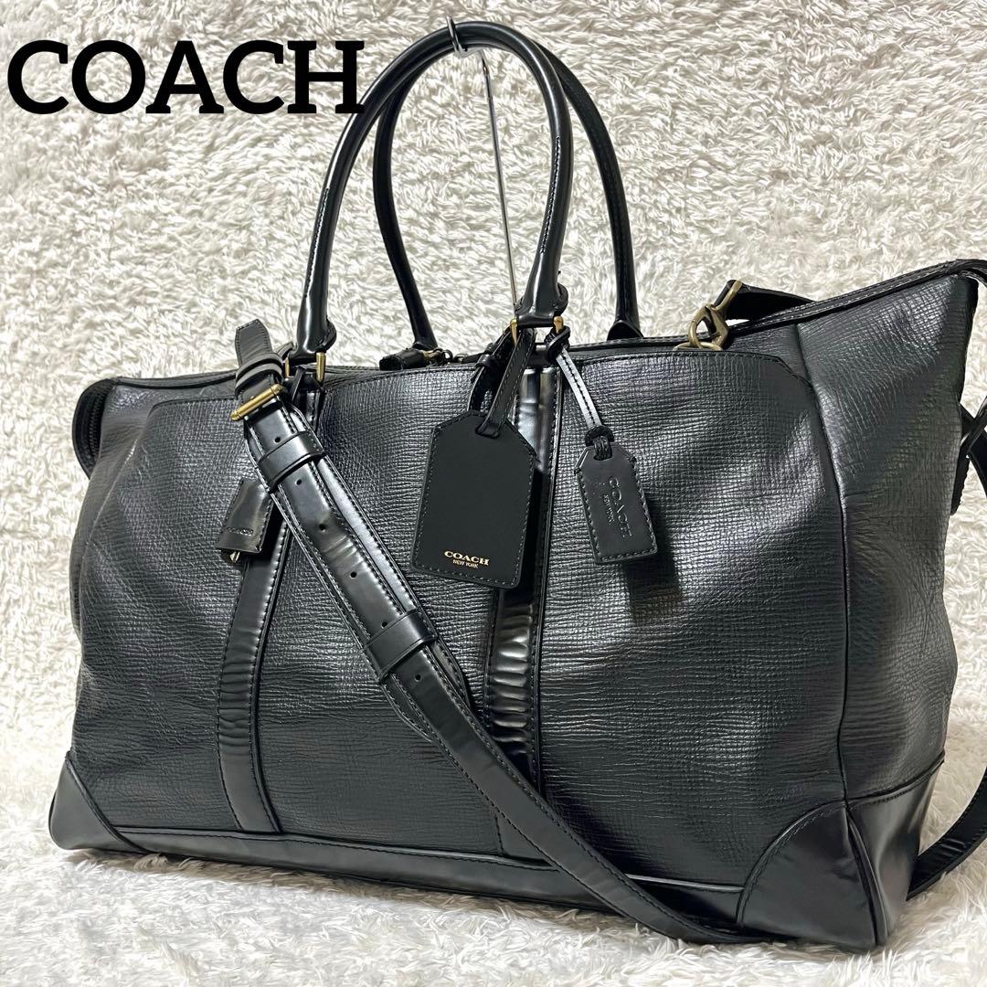 ✨美品✨COACH コーチ ボストンバッグ 2way 旅行カバン 南京錠 大容量