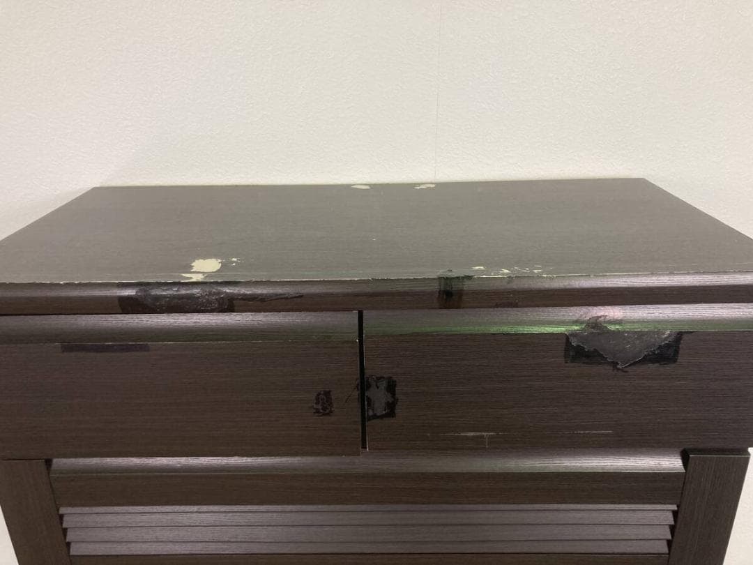 大容量 6段 タンス チェスト 茶 ダークブラウン ハイタイプ キャビネット