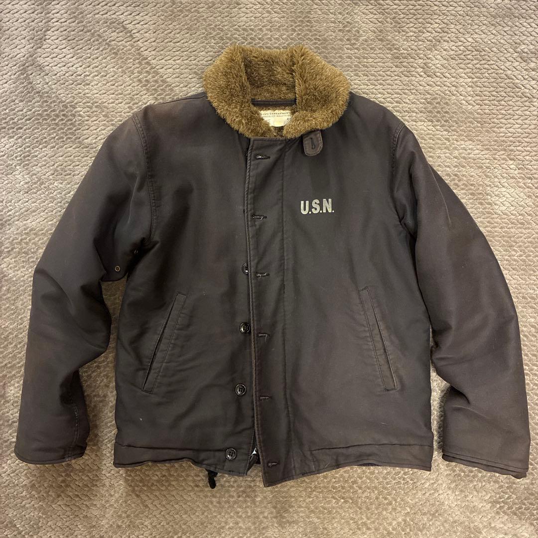YMCLKY N-1 USNデッキジャケット 36フェードブラック M相当