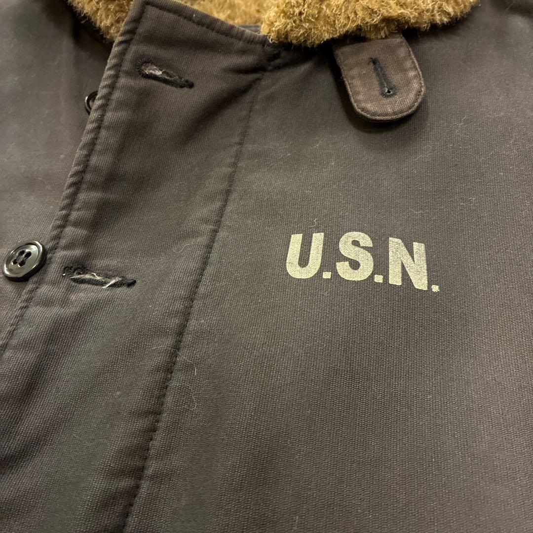 YMCLKY N-1 USNデッキジャケット 36フェードブラック M相当