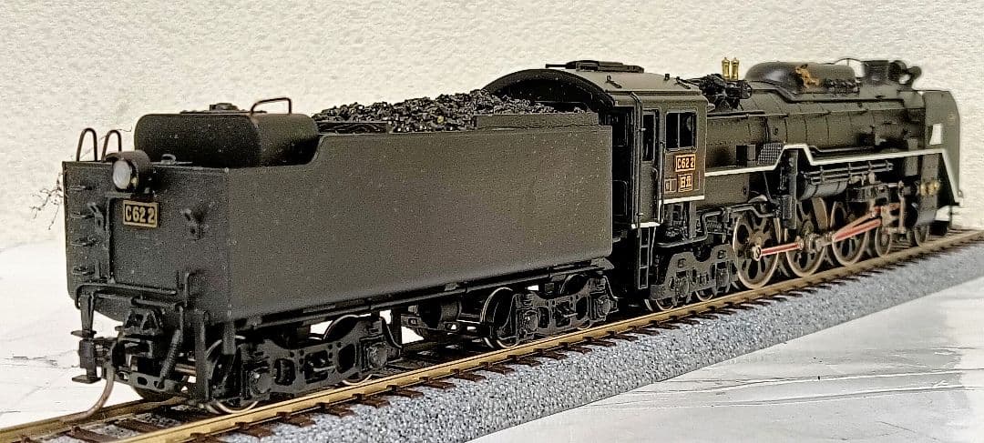 HOゲージ 天賞堂 Ｃ622号機蒸気機関車、モーター交換、メンテナンス済