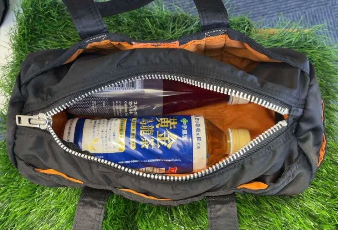 黒 ナイロン ミニドラムバッグ　ポーター