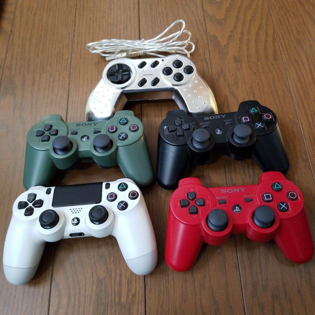 ジャンク品　PLAYSTATION コントローラー他　５個まとめ