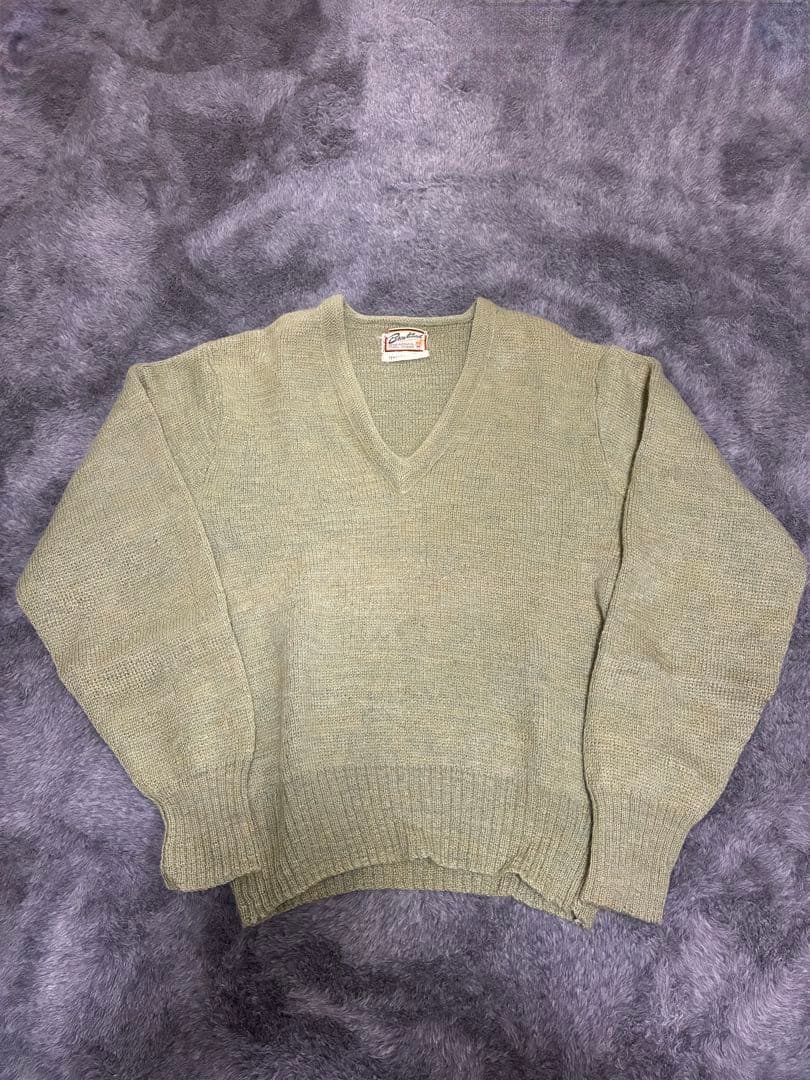 秋*！様 60s Brentwood MOHAIR Vネック　ニット　アルパカ