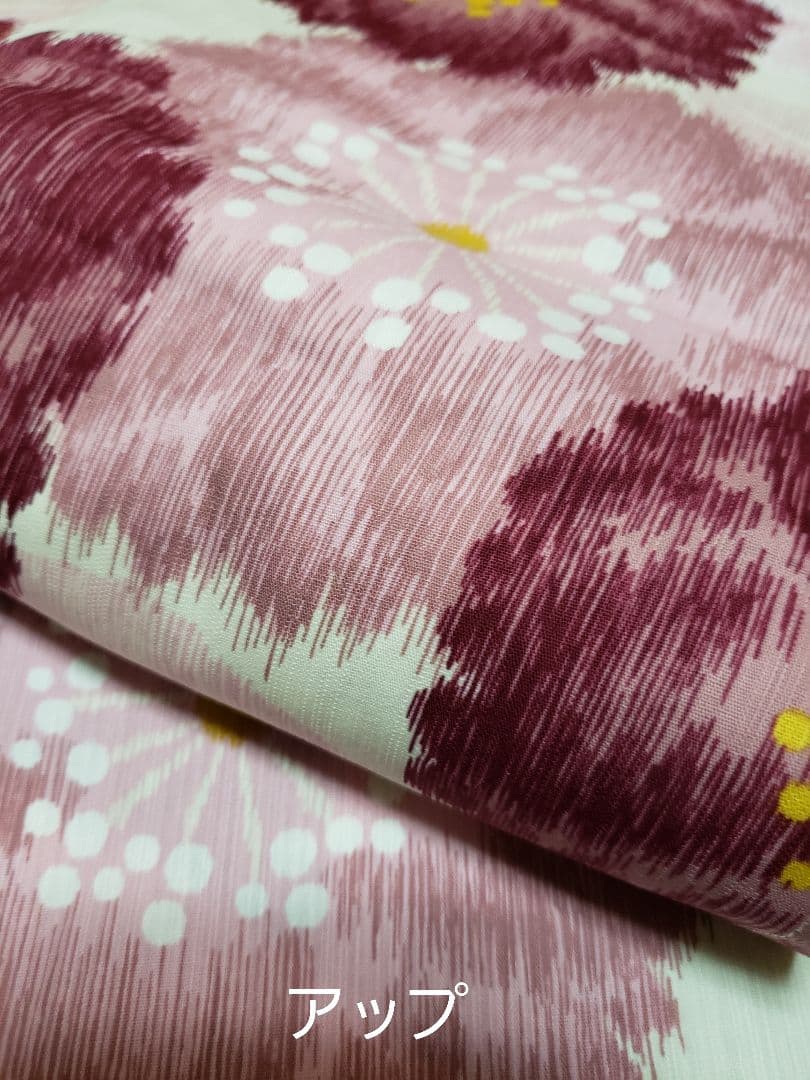 オール新品■変わり織り高級大人浴衣，浴衣帯，特別帯留め付き，岡重桐下駄5点セット