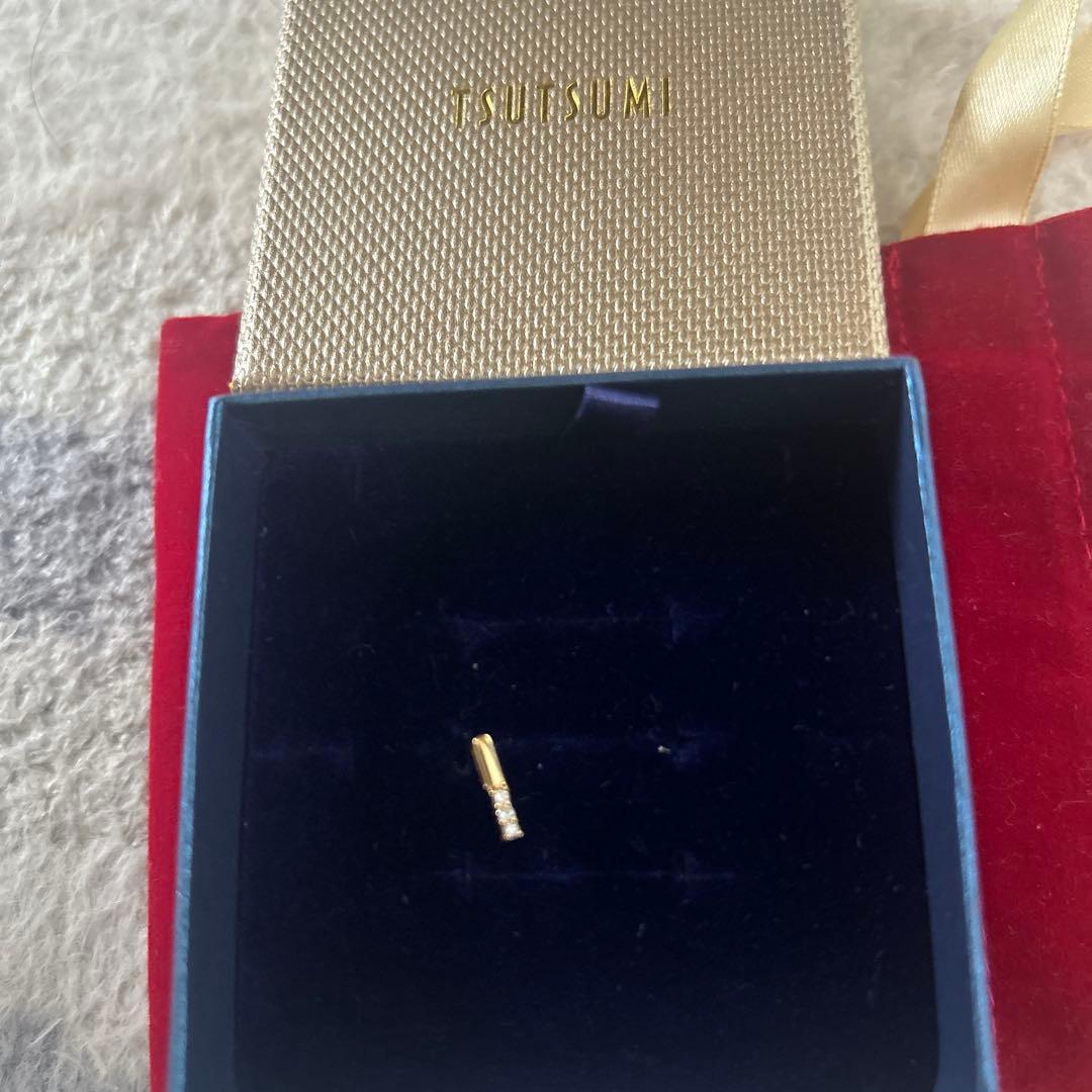 TSUTSUMI ゴールド 片耳用ピアス18金ダイヤ