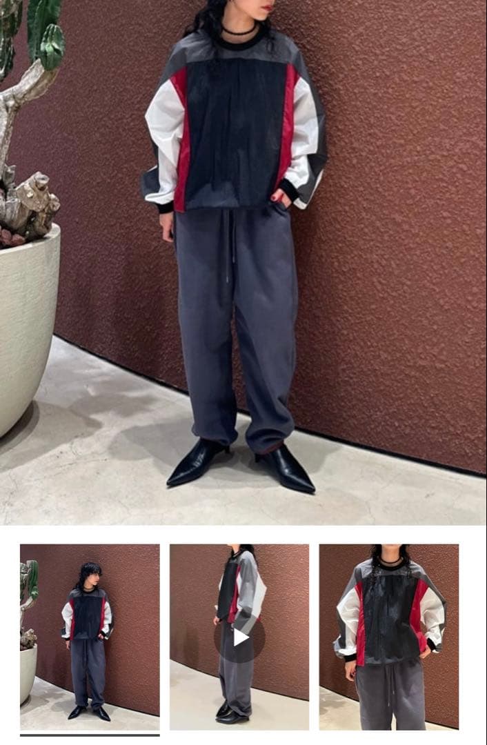 ＜6(ROKU)＞フリース イージーパンツ