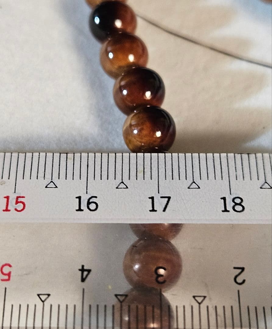 タイガーアイ　ネックレス　ブレスレット×2　3点セット　ケース入り　虎目石