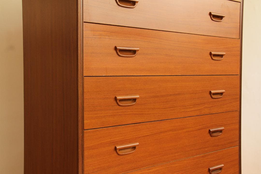 洋服タンス　チェスト　木製　ナチュラル　昭和レトロ　古道具　古家具　家具