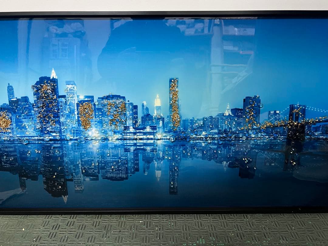 珍品！壁掛け夜景絵画装飾アート