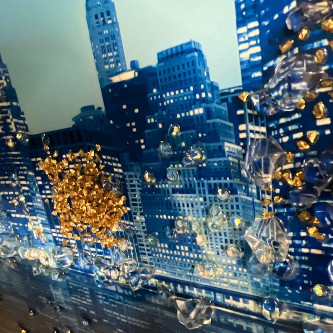 珍品！壁掛け夜景絵画装飾アート