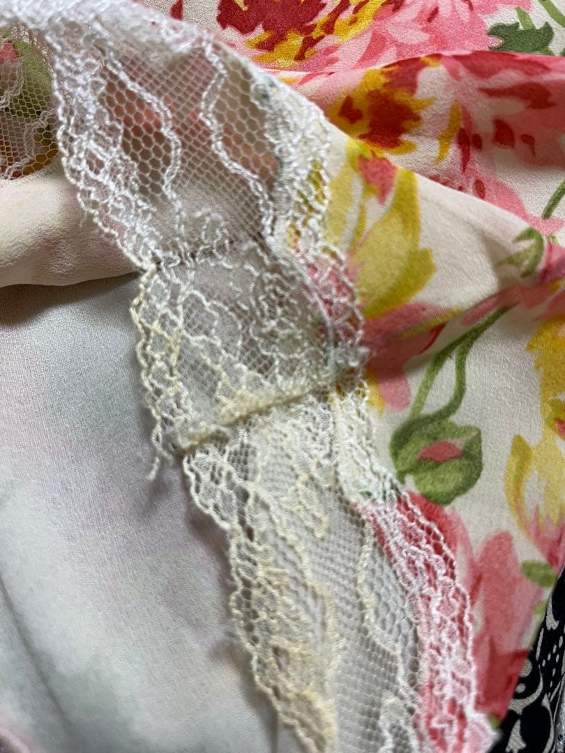 ディオール花柄レースキャミソールとストールの2点セット