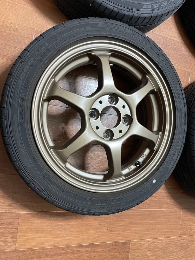 15インチ 5J PCD100オフセット45 4穴 レアマイスター風　TE37風