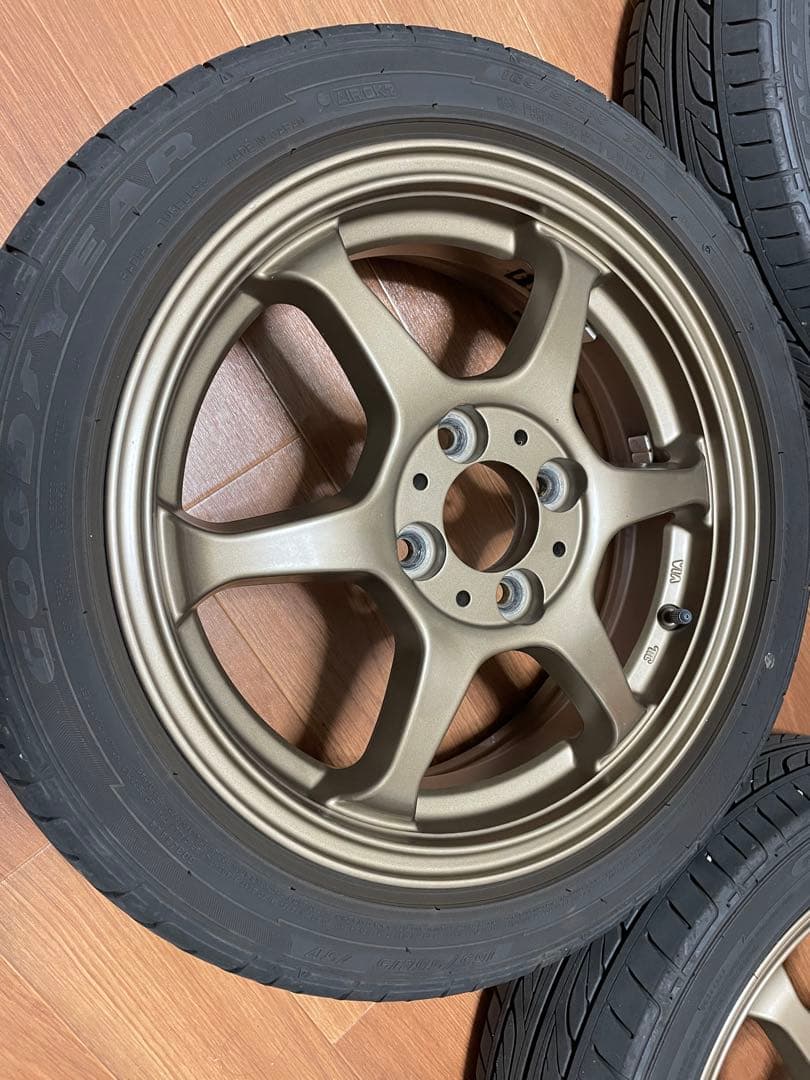 15インチ 5J PCD100オフセット45 4穴 レアマイスター風　TE37風