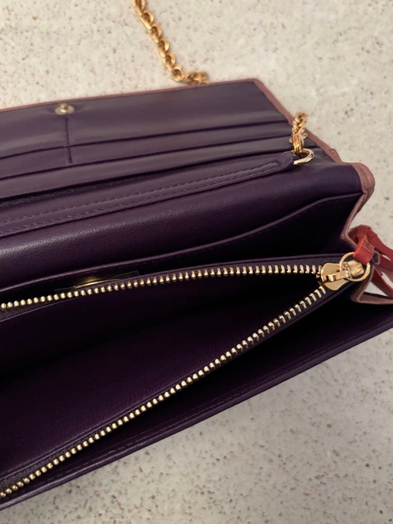 LOEWE ロエベ ノット レザー チェーンウォレット 長財布