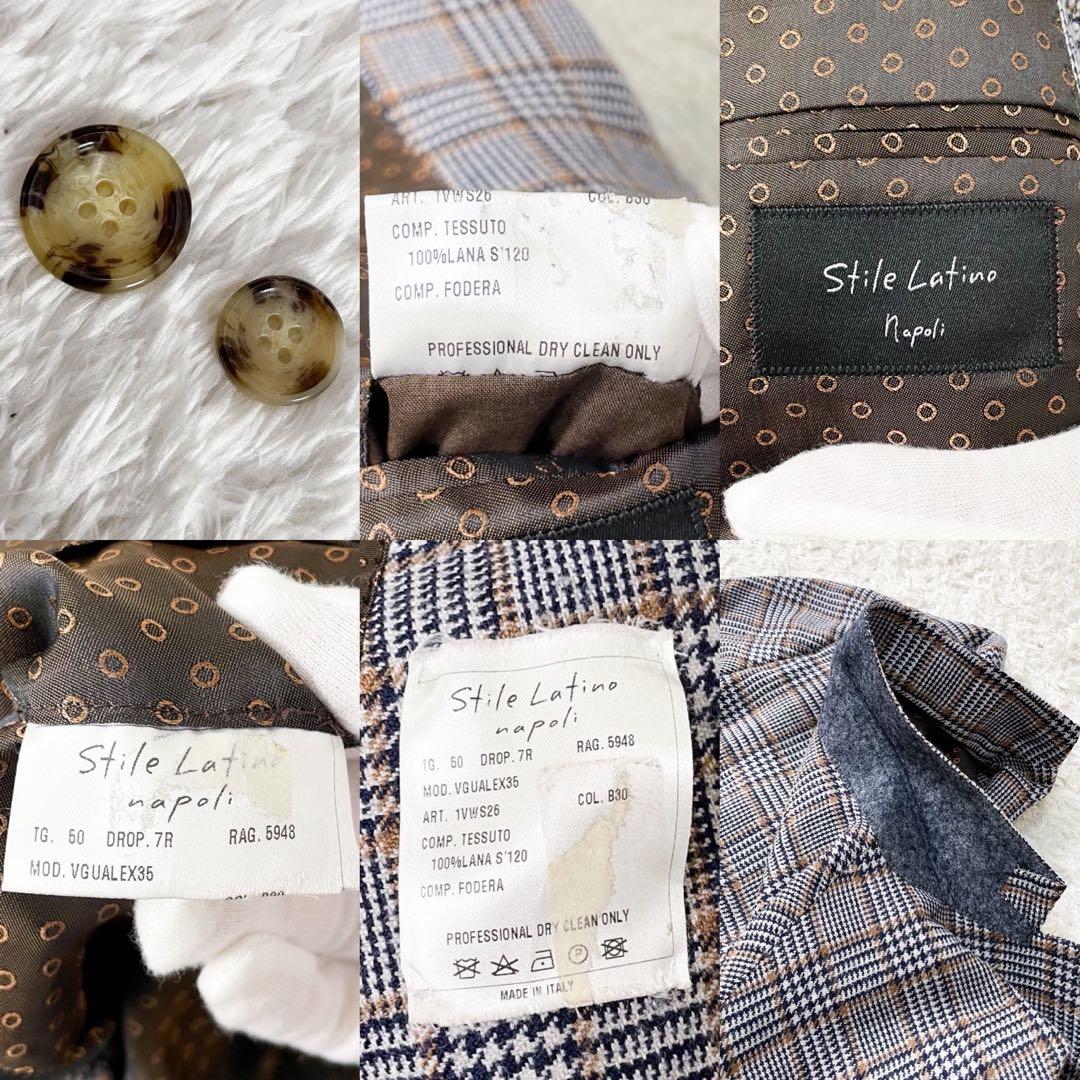 美品！Stile Latino スーパー120's極上テーラードジャケット XL