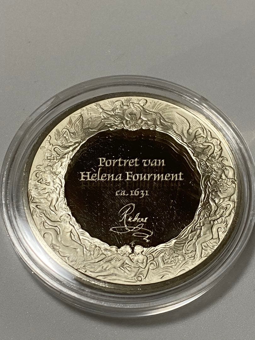 フランス 高銀位 芸術大型銀メダル 貴婦人像 鏡面美品