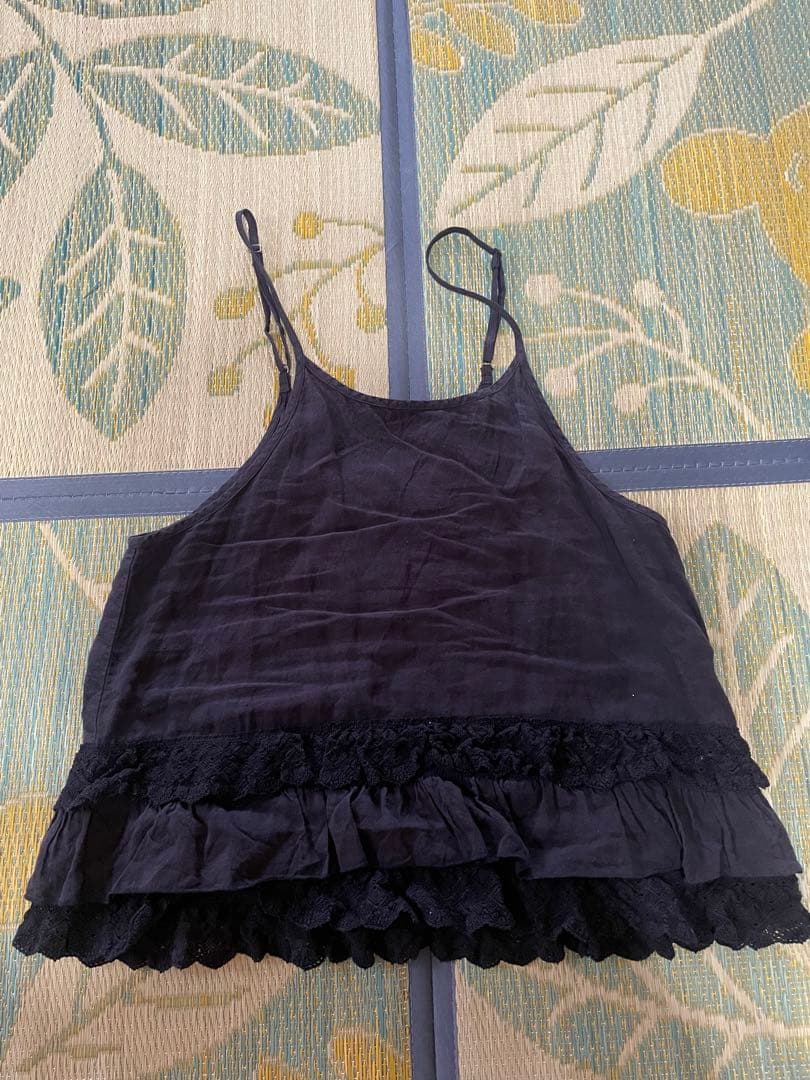 ネストローブ♡リネンレースヘムキャミソール