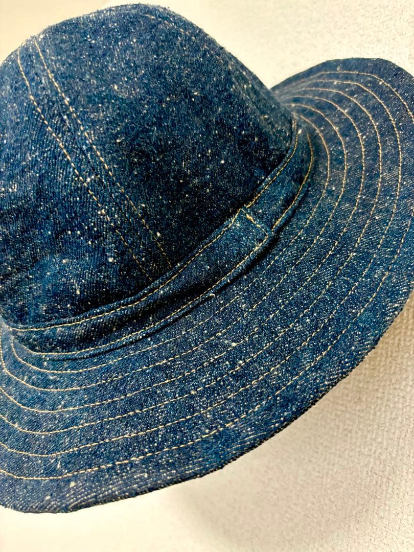 岡山産58cmUS ARMY M-37 DenimHATネップ天然藍デニムハット
