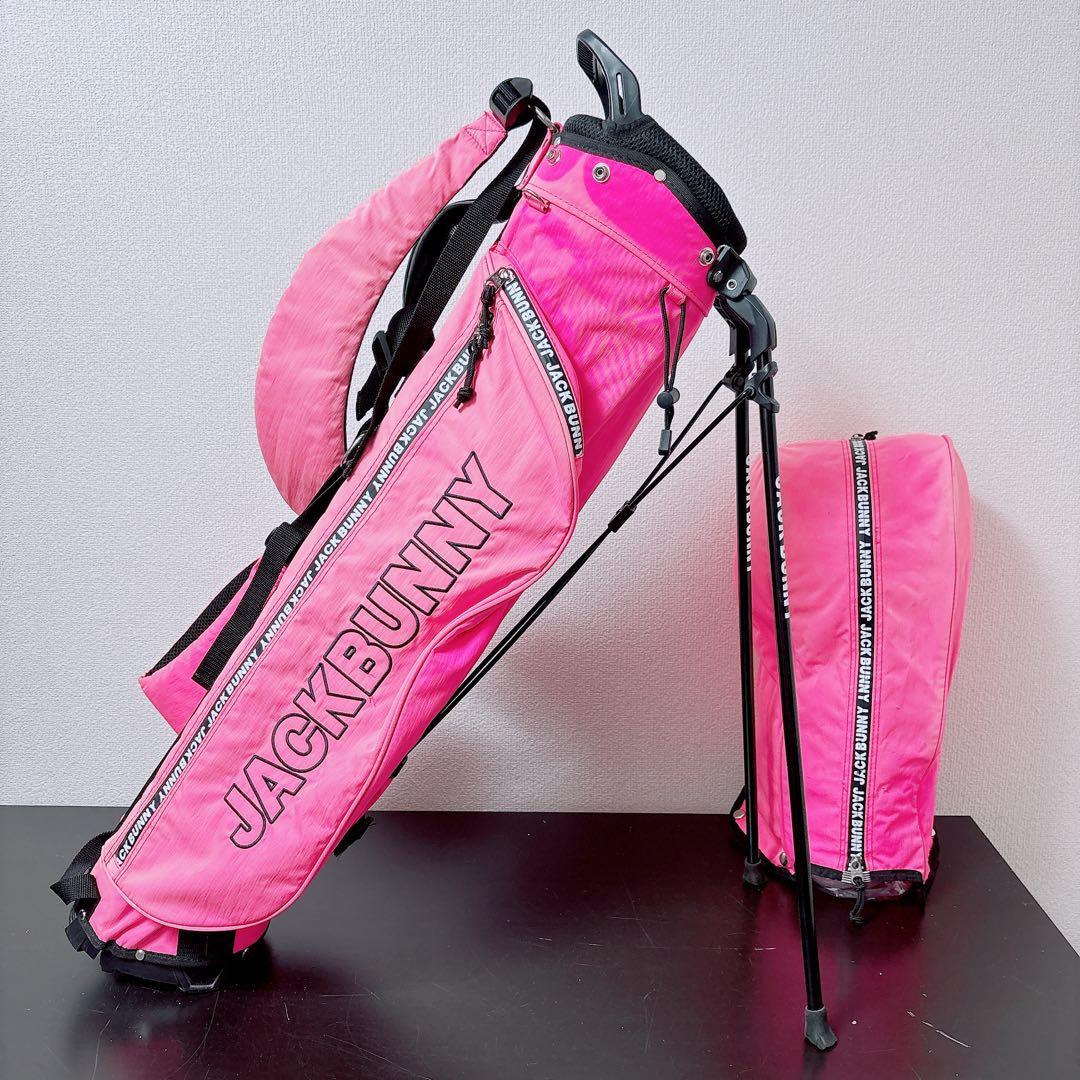 ジャックバニー スタンドキャディバッグ ピンク 軽量 4分割 JackBunny
