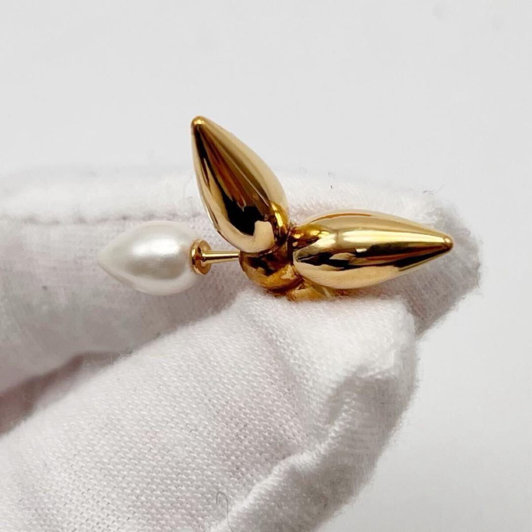 ルイヴィトン ピアス ルイゼット メタル ゴールド 片方のみ　IT刻印