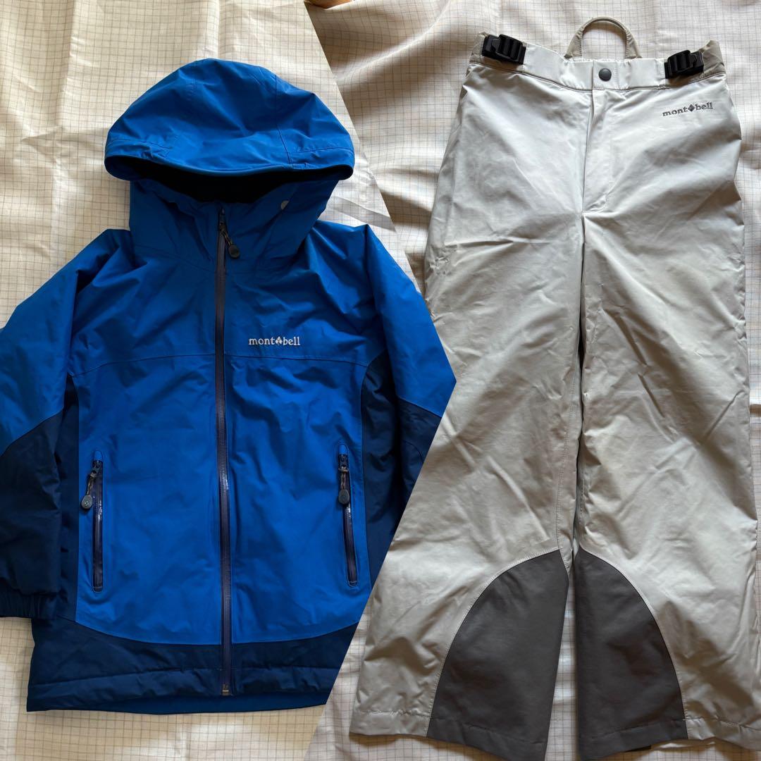 モンベル パウダーステップジャケット ＆ アルパインパンツ 130