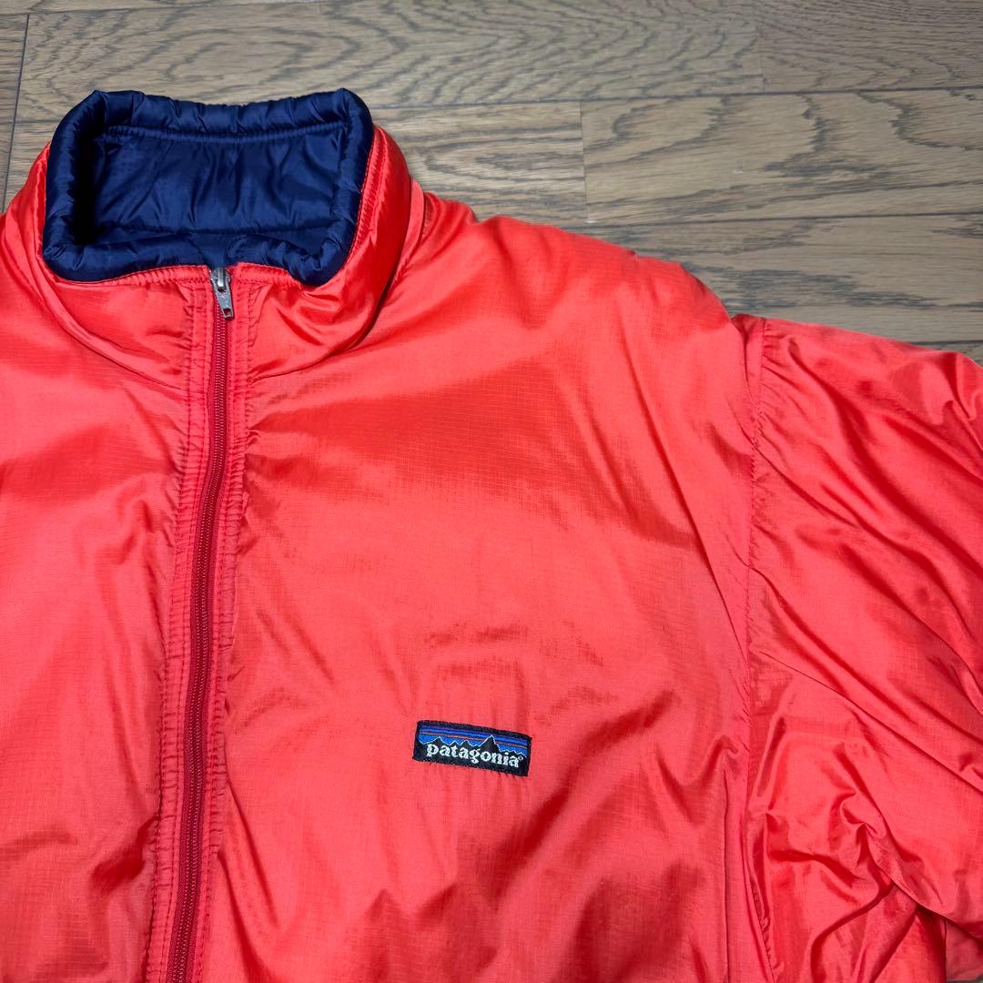プ*す様 PATAGONIA パフボール ジャケット L レッド ネイビー 中古
