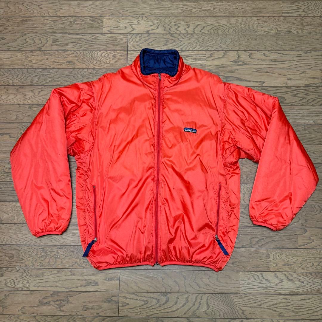プ*す様 PATAGONIA パフボール ジャケット L レッド ネイビー 中古