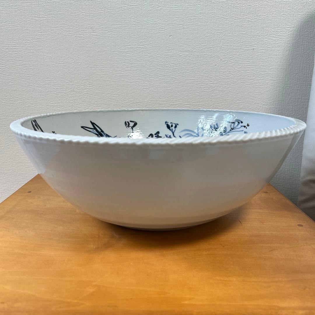 鳥獣戯画大皿　台付　置き物