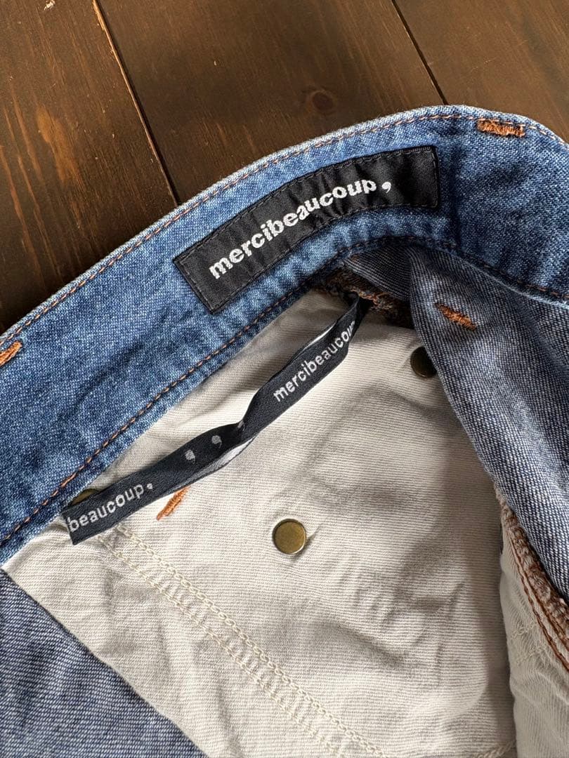 メルシーボークー Leeコラボ うしろまえデニムパンツ