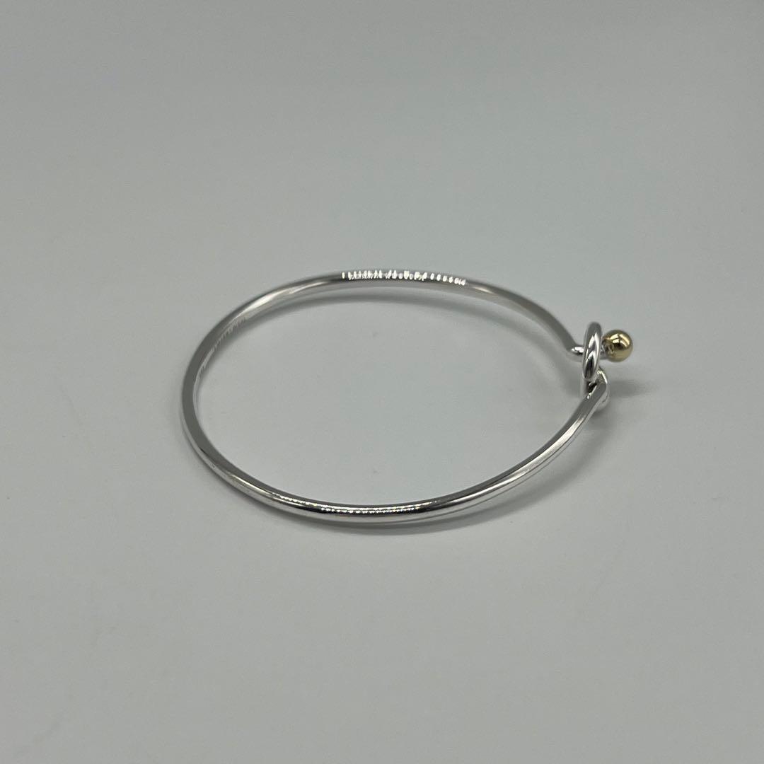 ティファニー TIFFANY ラブノット バングル SV YG コンビ