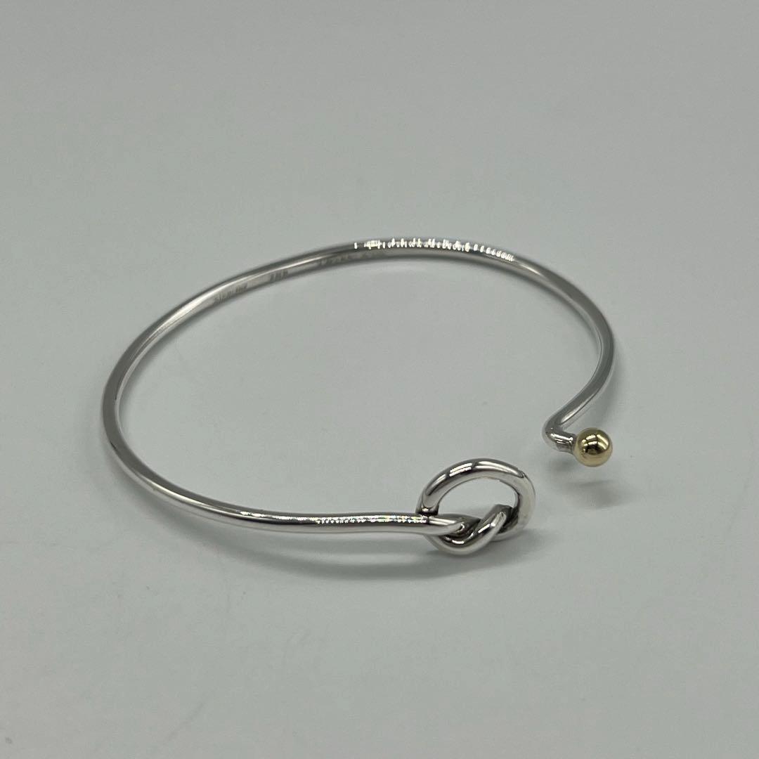 ティファニー TIFFANY ラブノット バングル SV YG コンビ