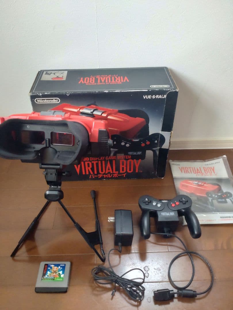 動作確認済 バーチャルボーイ ソフト付き 箱、説明あり ACアダプタ付き