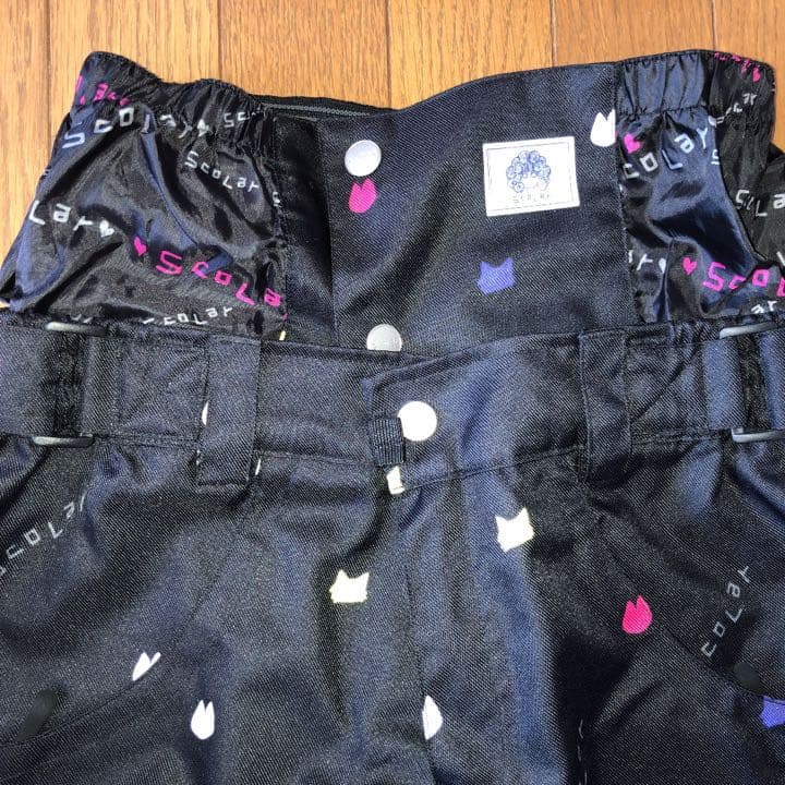 ScoLar 新品　レア　猫　ネコ柄　スキーウェア　スノボウェア上下セット