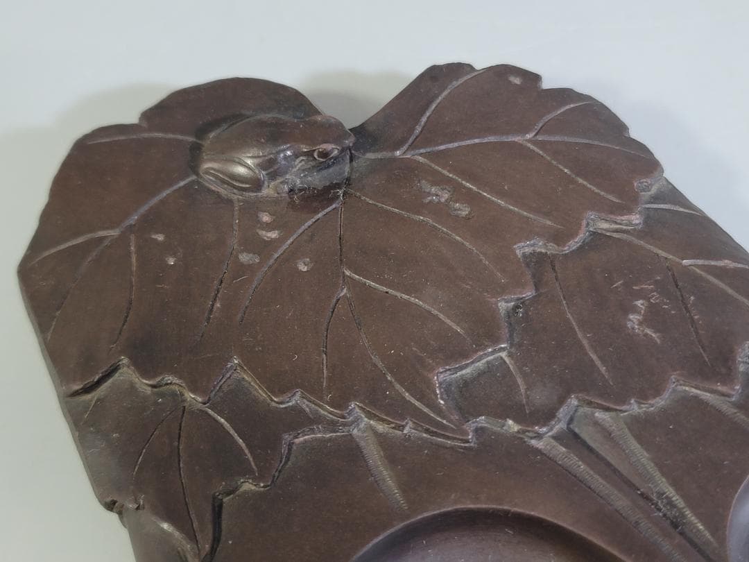 DT581 古い 硯 瓜 蓮形 二件 まとめて