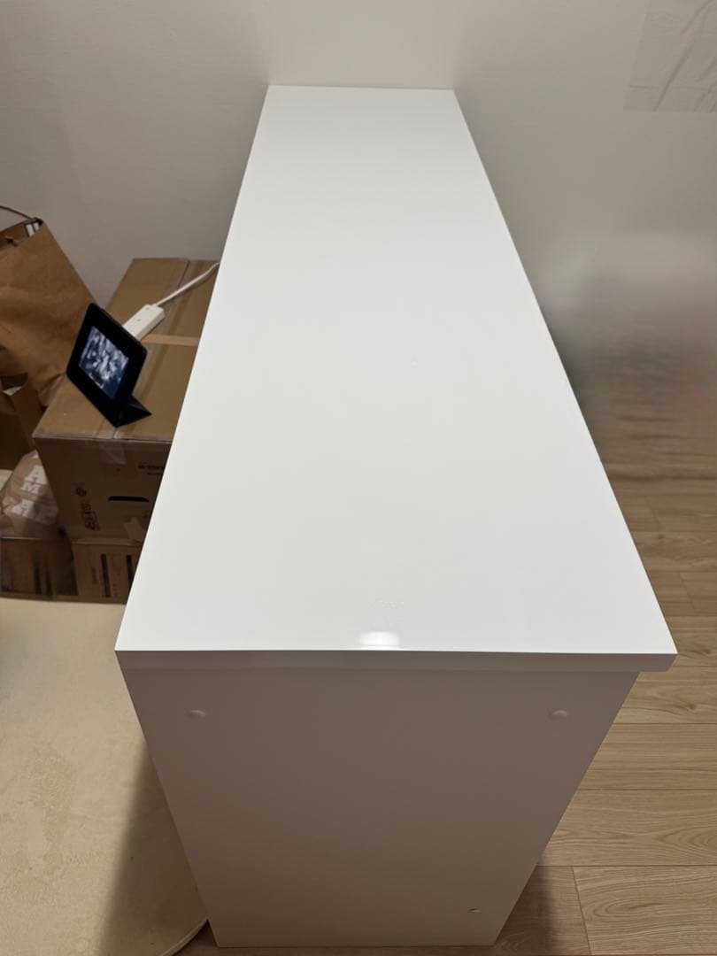 [埼玉県川口市]ホワイト キッチンカウンター 引き出し式