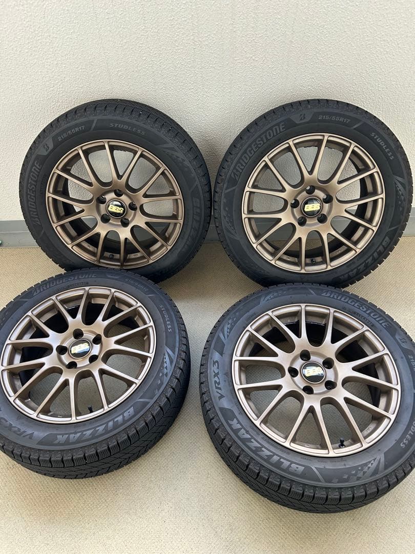 BBS風 スタッドレス ホイールセット ブリヂストンVRX3 215/55R17