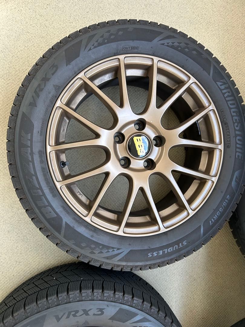 BBS風 スタッドレス ホイールセット ブリヂストンVRX3 215/55R17