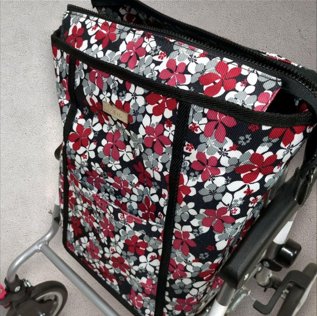 【美品】島製作所 シルバーカー モート 折りたたみ 花柄 軽量 介護 コンパクト