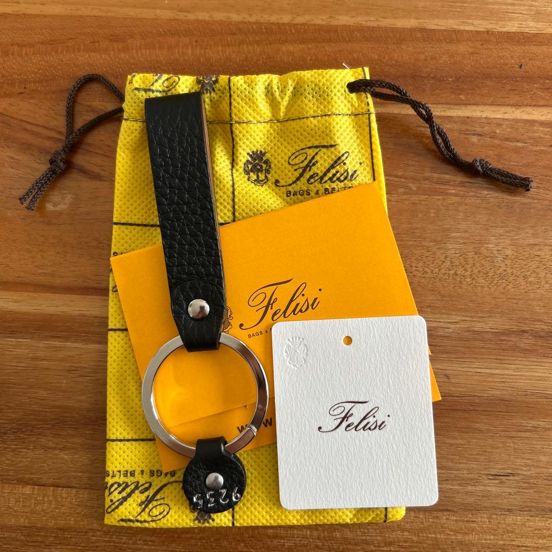 Felisi レザー キーホルダー ブラック