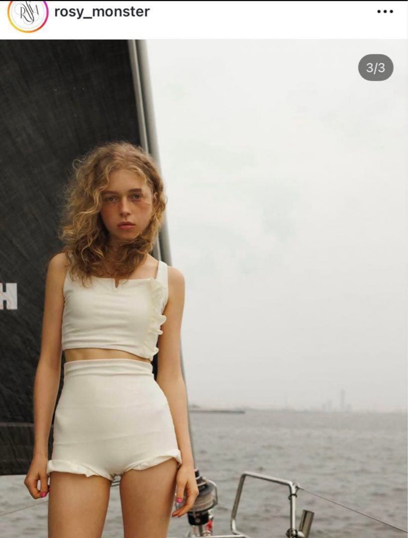 RosyMonster♪フリル付きセパレート水着SET ホワイト