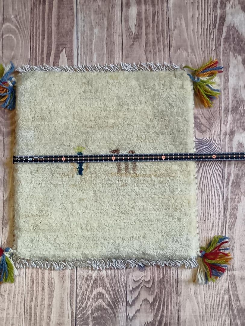 【＆greenさま専用】ペルシャ絨毯　ギャッベ　座布団　手織り　2枚おまとめ