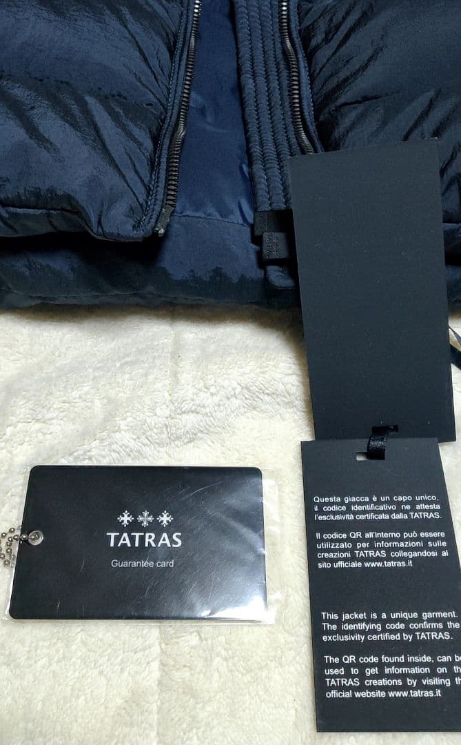 【美品】TATRAS タトラス フード付きダウンベスト ネイビー サイズ4