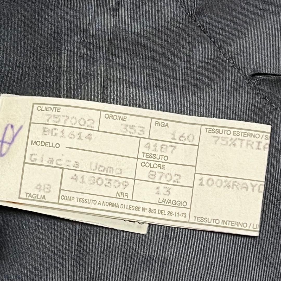 【希少デザイン　L程】ジョルジオアルマーニ　テーラードジャケット　黒タグ　黒色