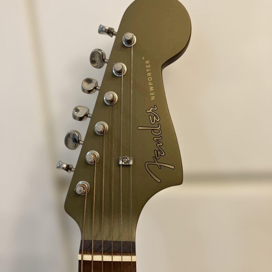 Fender Newporter ギターオリーブグリーン、ストラップケース付美品
