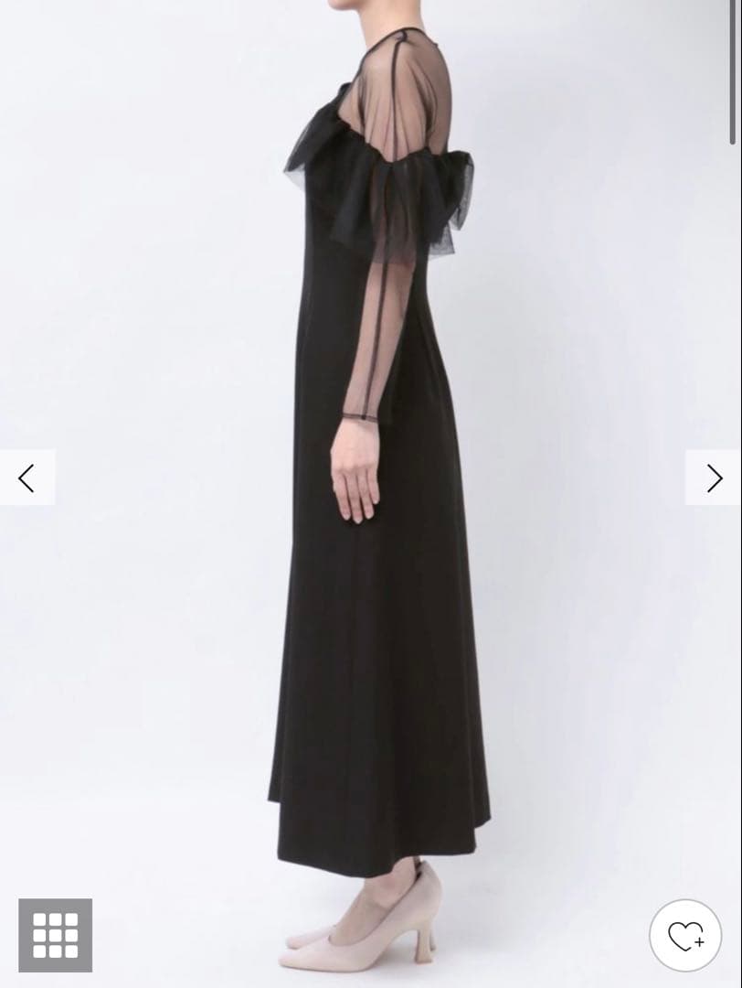 LADYアシンメトリーフリルドレス